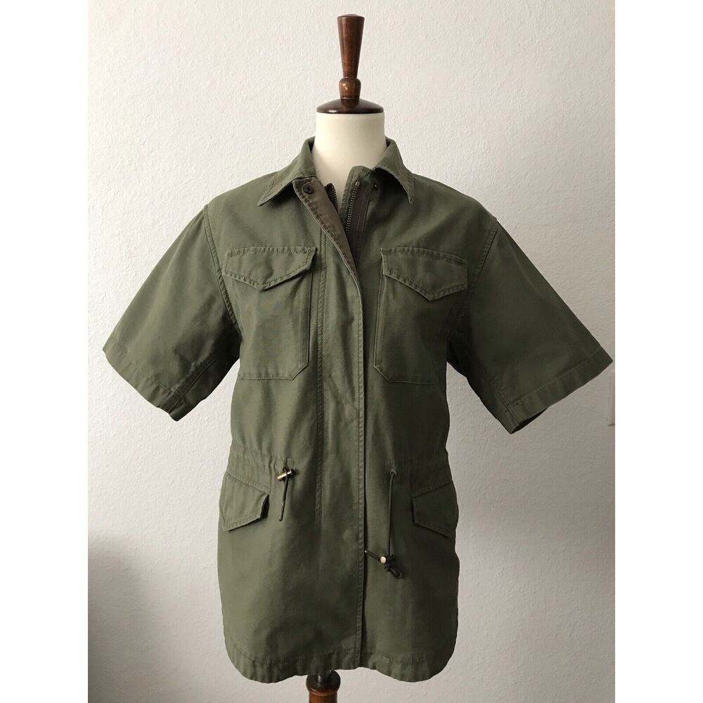 Club Monaco Asymmetrical Zip Front Field Utility Jacket FLAW